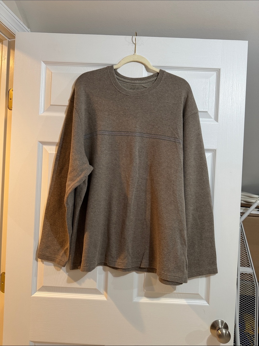 Men's Eddie Bauer Crewneck Long-Sleeve Sweater- Taupe